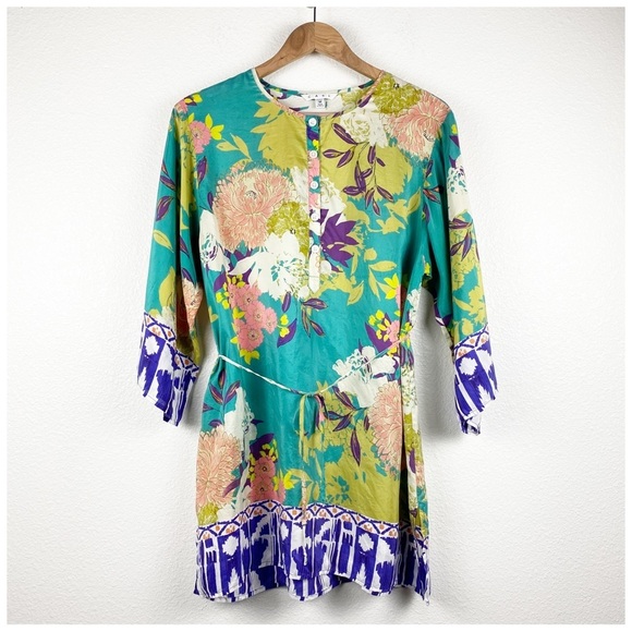 CAbi Poetry Silk Floral Print Tunic Size Medium‎ - Picture 2 of 12